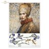 kobiety, złoto, dekoracyjne wzory, mozaiki, motywy secesyjne*women, gold, decorative patterns, mosaics, Art Nouveau motifs